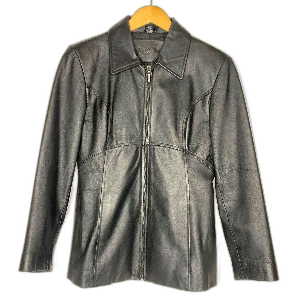 Jacqueline Ferrar Womens Vintage Distressed Leather Jacked Size‎ Small